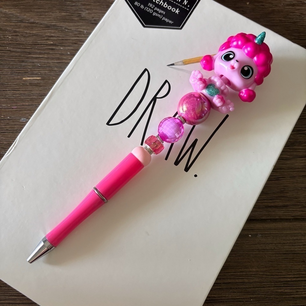 Pupcorn handmade beaded pen